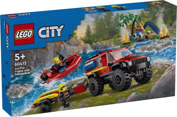 60412 LEGO 4x4 FIRE ENGINE WITH RESCUE BOAT