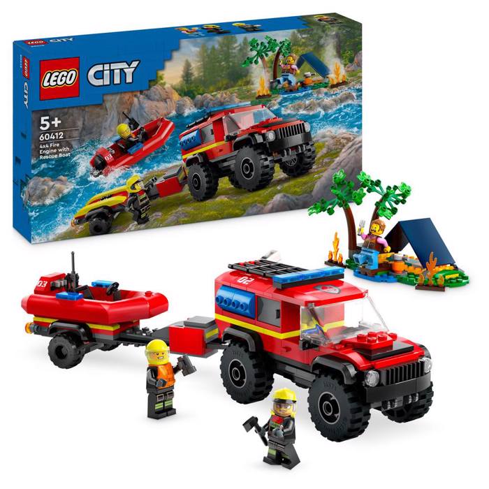60412 LEGO 4x4 FIRE ENGINE WITH RESCUE BOAT