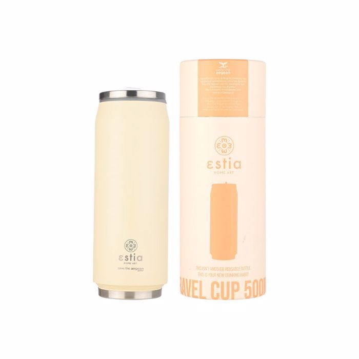 ESTIA ThERMOS TRAVEL CUP SAVE THE AEGEAN 500ml LILY WHITE