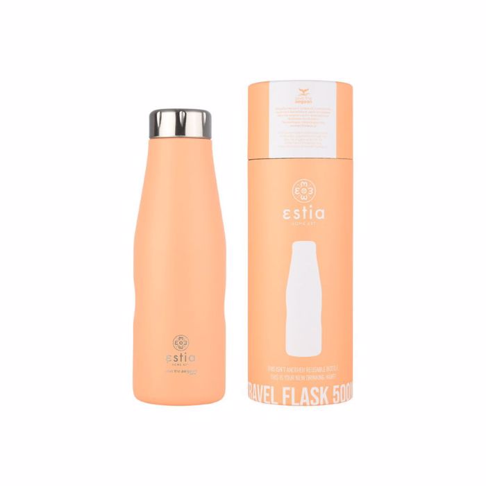ESTIA ThERMOS TRAVEL FLASK SAVE THE AEGEAN 500ml PEACH FUZZ