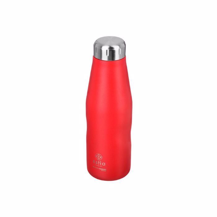 ESTIA ThERMOS TRAVEL FLASK SAVE THE AEGEAN 500ml SCARLET RED