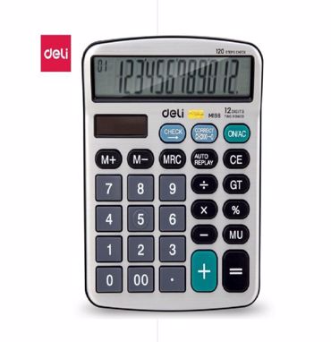 DELI ΑΡΙΘΜΟΜΗΧΑΝΗ 12ψ. 15.3x12x2.98cm CORE ΑΣΗΜΙ