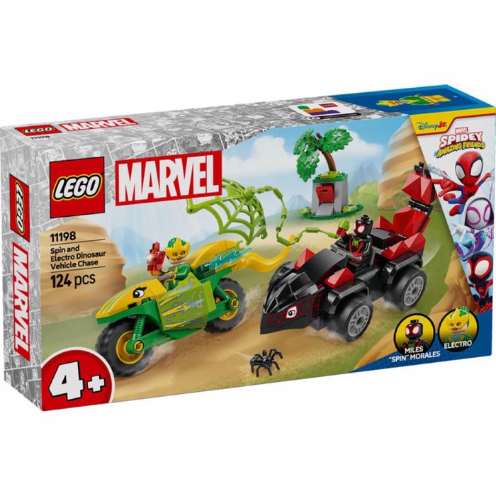 LEGO SPIN AND ELECTRO DINOSAUR VEHICLE CHASE 124pcs