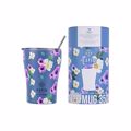 ESTIA ThERMOS COFFEE MUG SAVE THE AEGEAN 350ml GARDEN BLUE