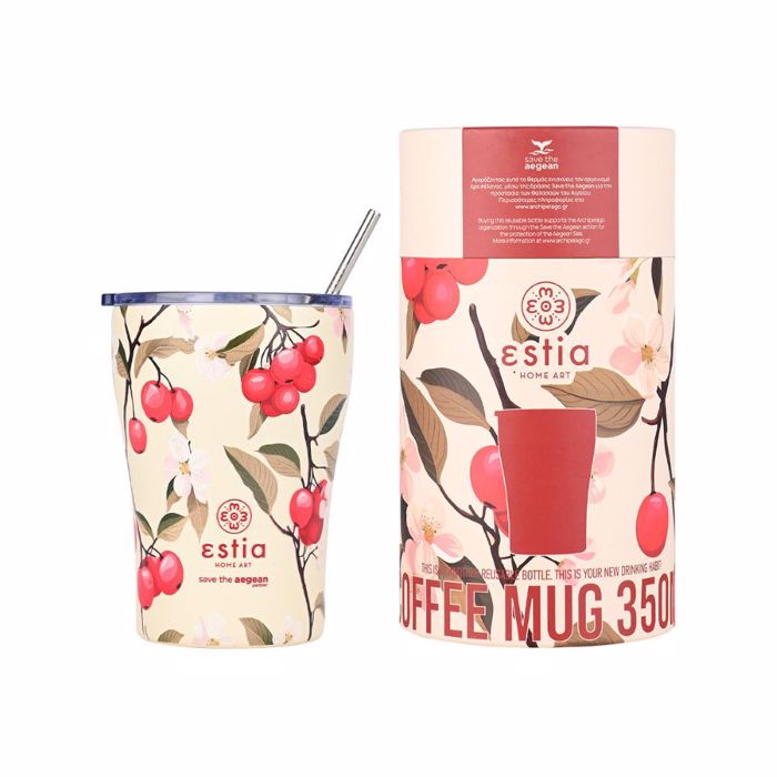 ESTIA ThERMOS COFFEE MUG SAVE THE AEGEAN 350ml SAKURA WHISPER