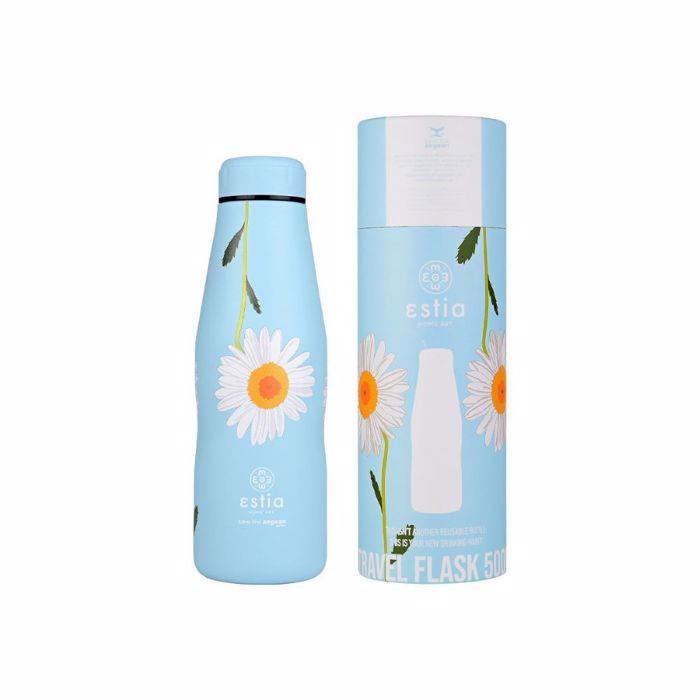 ESTIA ThERMOS TRAVEL FLASK SAVE THE AEGEAN 500ml DREAMY SKY