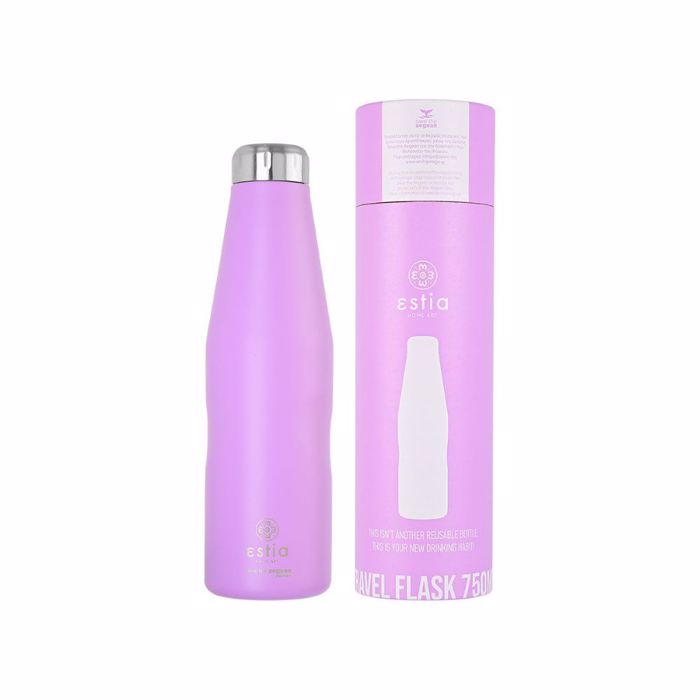 ESTIA ThERMOS TRAVEL FLASK SAVE THE AEGEAN 750ml LAVENDER PURPLE