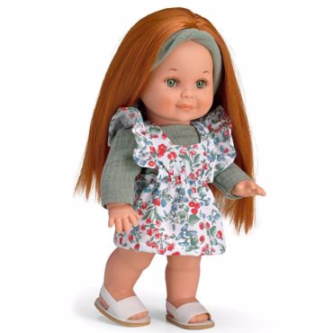 MAGIC BABY ΚΟΥΚΛΑ- BETTY ΜΕ ΚΟΚΚΙΝΑ ΜΑΛΛΙΑ ΚΑΙ ΦΟΡΕΜΑ ΜΕ ΛΟΥΛΟΥΔΙΑ 30εκ.