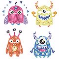 DIAMOND DOTZ BY NUMBER TINY MONSTERS