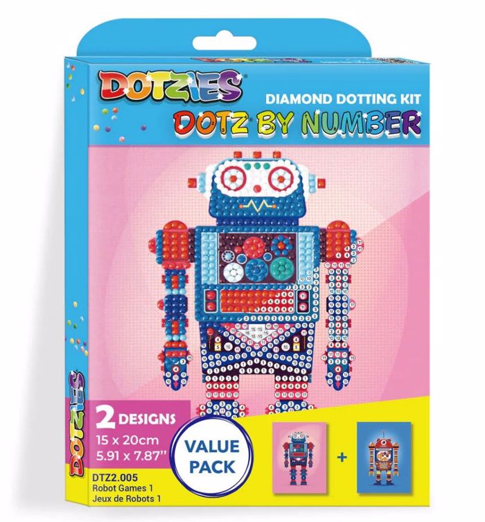 DIAMOND DOTZ BY NUMBER ROBOT GAMES