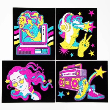 DIAMOND DOTZ 4 PACK NEON RETRO CLASSIC