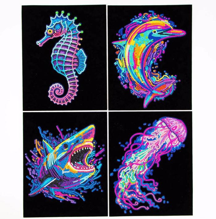 DIAMOND DOTZ 4 PACK NEON SEA LIFE