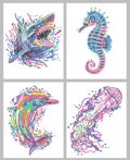 DIAMOND DOTZ 4 PACK NEON SEA LIFE