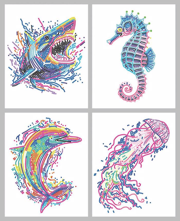 DIAMOND DOTZ 4 PACK NEON SEA LIFE