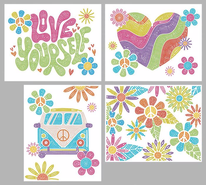 DIAMOND DOTZ 4 NEON PEACE LOVE