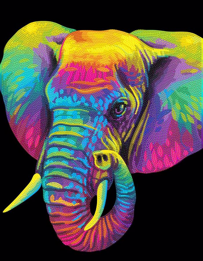 DIAMOND DOTZ uFASMA NEON ELEPHANT