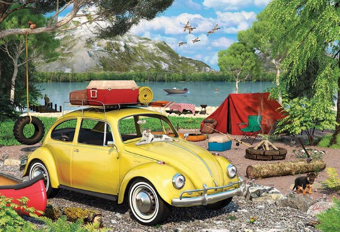 PUZZLE 550TEM YELLOW BEETLE CAMPING