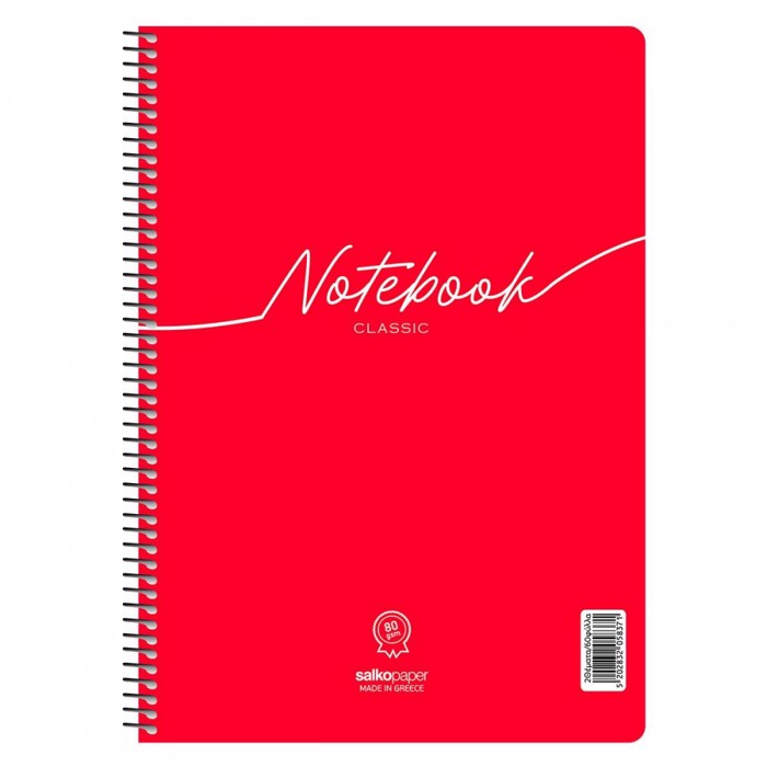 SALKO TETRADIO SPIRAL A4 NOTEBOOK CLASSIC 30f./1th.