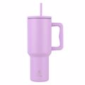 ESTIA ThERMOS STRAW TUMBLER XL SAVE THE AEGEAN 1200ml LAVENDER PURPLE
