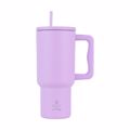ESTIA ThERMOS STRAW TUMBLER XL SAVE THE AEGEAN 900ml LAVENDER PURPLE