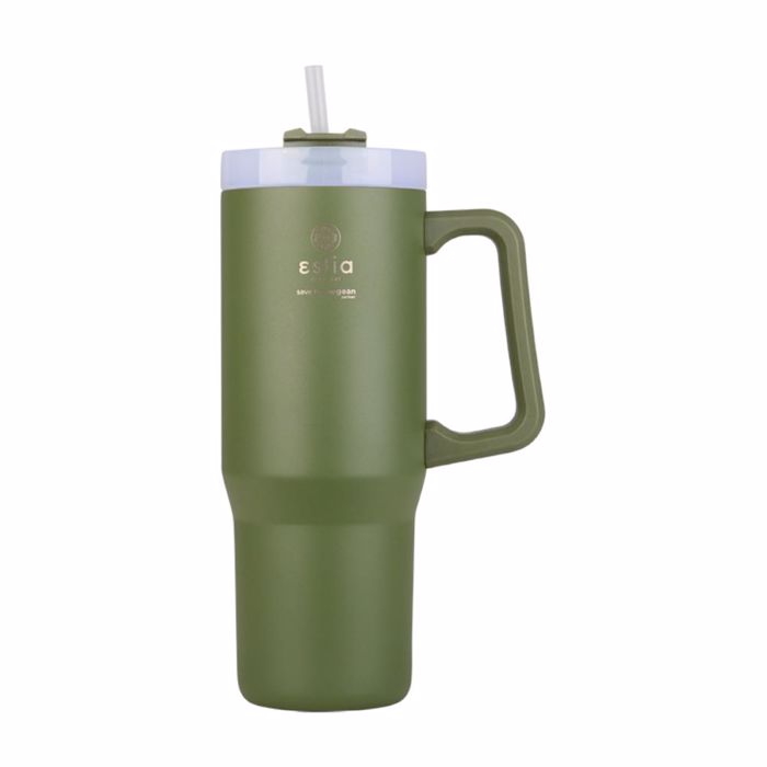 ESTIA ThERMOS STRAW TUMBLER XL SAVE THE AEGEAN 900ml FOREST SPIRIT