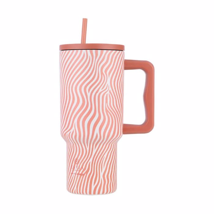ThERMOS STRAW TUMBLER XL SAVE THE AEGEAN 900ml SOFT RIPPLE