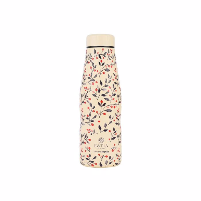 ESTIA ThERMOS TRAVEL FLASK SAVE THE AEGEAN 500ml BLOOM BEIGE