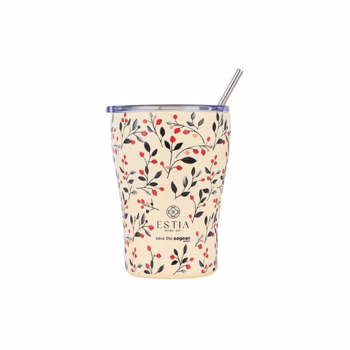 ESTIA ThERMOS COFFEE MUG SAVE THE AEGEAN 350ml BLOOM BEIGE