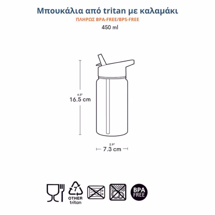 PAIDIKO PLASTIKO PAGuRI TRITAN 450ml- SPACE
