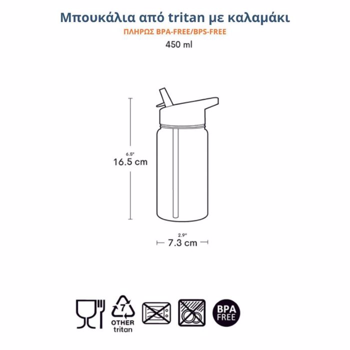 PAIDIKO PLASTIKO PAGuRI TRITAN 450ml- BUTTERFLIES