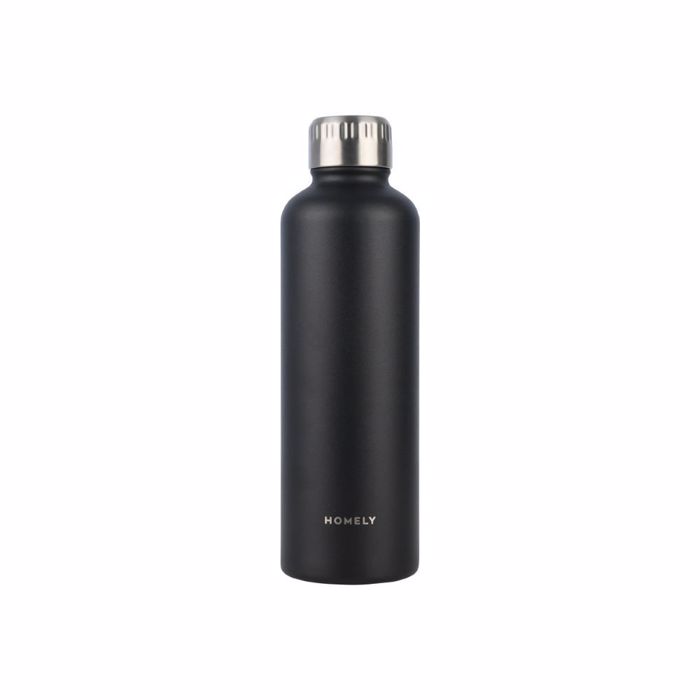 HOMELY ThERMOS TRAVEL FLASK 500ml MIDNIGHT BLACK