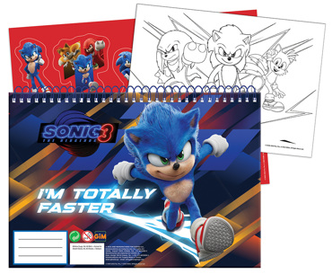 GIM ΜΠΛΟΚ ΖΩΓΡΑΦΙΚΗΣ Α4 40φ. ΜΕ ΑΥΤΟΚΟΛΛΗΤΑ SONIC