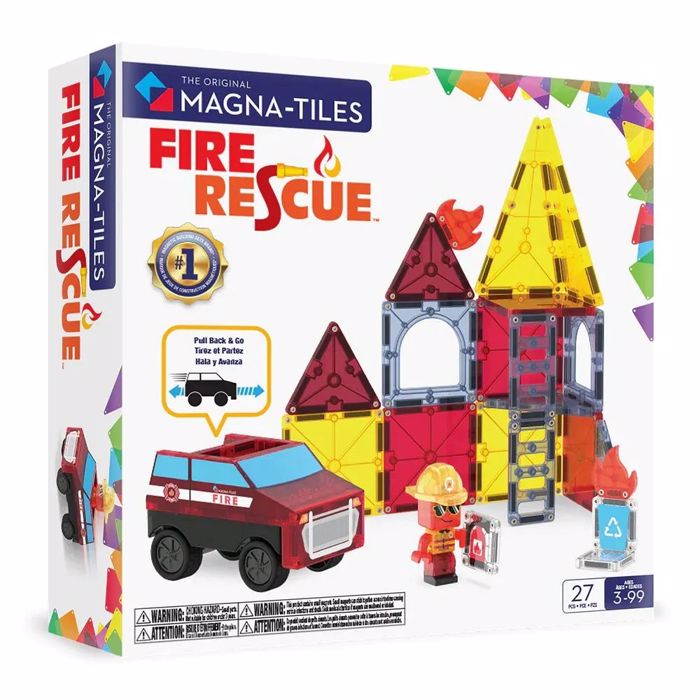 MAGNA-TILES FIRE RESCUE 27tmx- MAGITIKA PLAKIDIA STEM ME PuROSBESTIKI