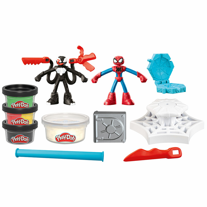 PLAY DOH KATASKEuES ME PLASTELINI- MARVEL SPIDERMAN PLAYSET