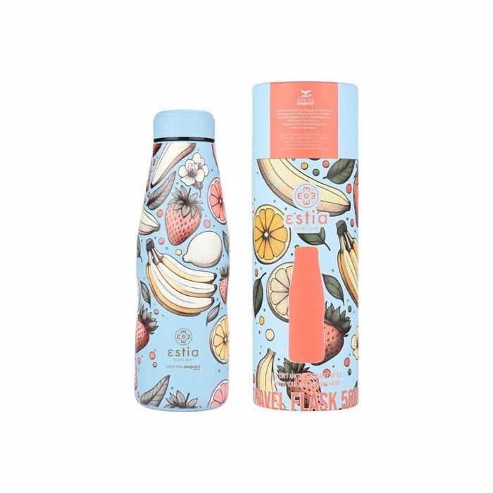 ThERMOS TRAVEL FLASK SAVE THE AEGEAN 500ml SUBDUED HARVEST