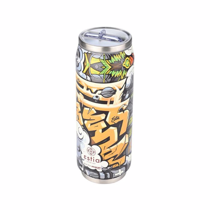 ThERMOS TRAVEL CUP SAVE THE AEGEAN 500ml GRAFFITI RYTHM