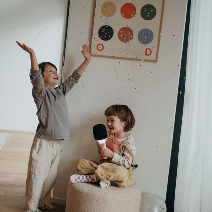 MIKROFONO KARAOKE EPANAFORTIZOMENO ME FOS KAI BLUETOOTH