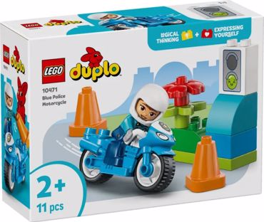 LEGO DUPLO BLUE POLICE MOTORCYCLE 11pcs
