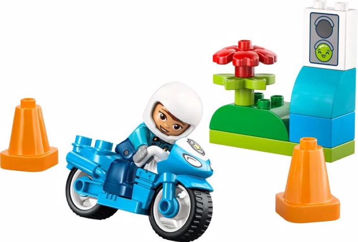 LEGO DUPLO BLUE POLICE MOTORCYCLE 11pcs