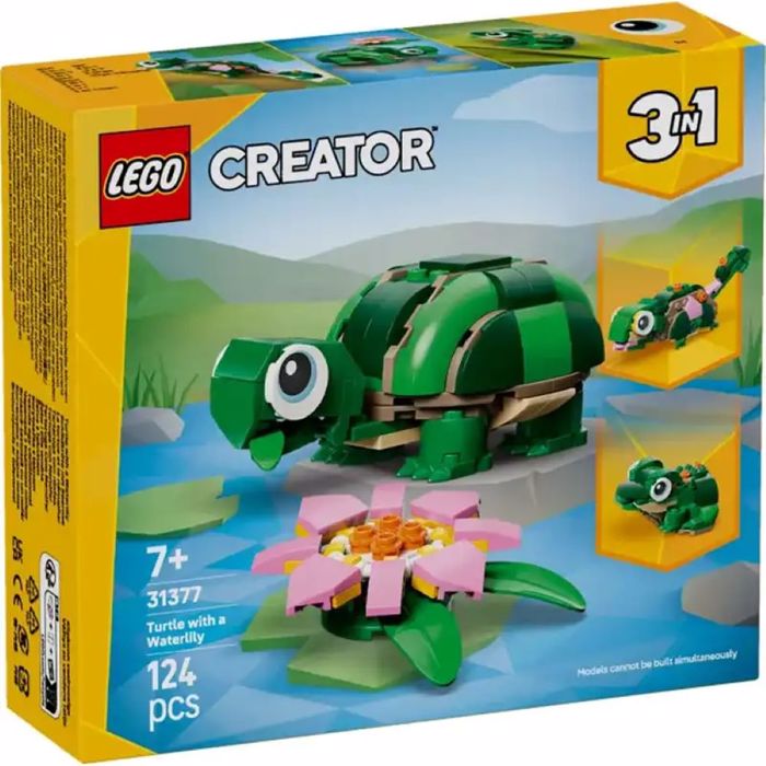 LEGO TURTLE WITH A WATER LILY FLOWER 124pcs