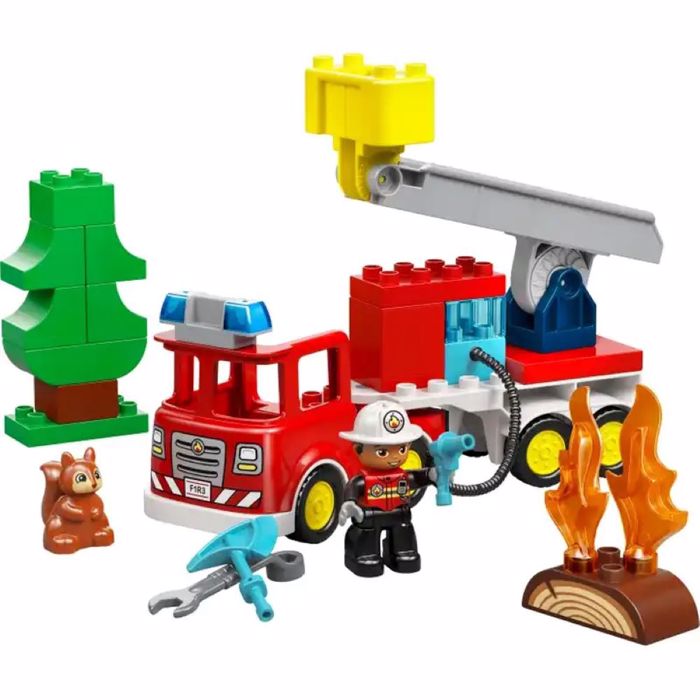LEGO DUPLO FIRE TRUCK WITH HOSE AND FIREFIGHTER 28pcs