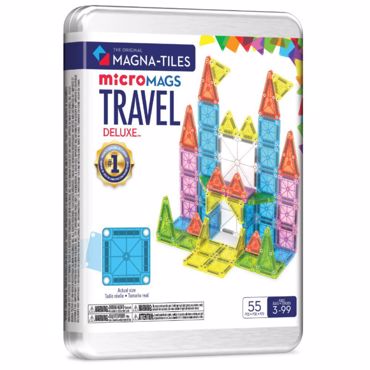 MAGNA-TILES microMAGS TRAVEL DELUXE 55τμχ- ΜΙΚΡΑ ΜΑΓΝΗΤΙΚΑ ΠΛΑΚΙΔΙΑ STEM ΤΑΞΙΔΙΟΥ