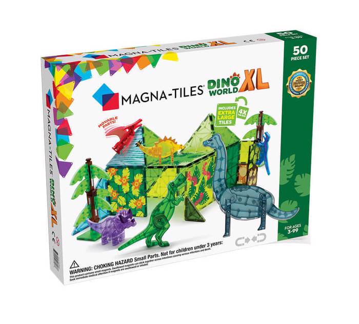 MAGNA-TILES DINOWORLD XL 50tmx- MAGITIKA PLAKIDIA STEM ME DEINOSAuROuS