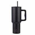 ESTIA ThERMOS STRAW TUMBLER XL SAVE THE AEGEAN 1200ml MIDNIGHT BLACK