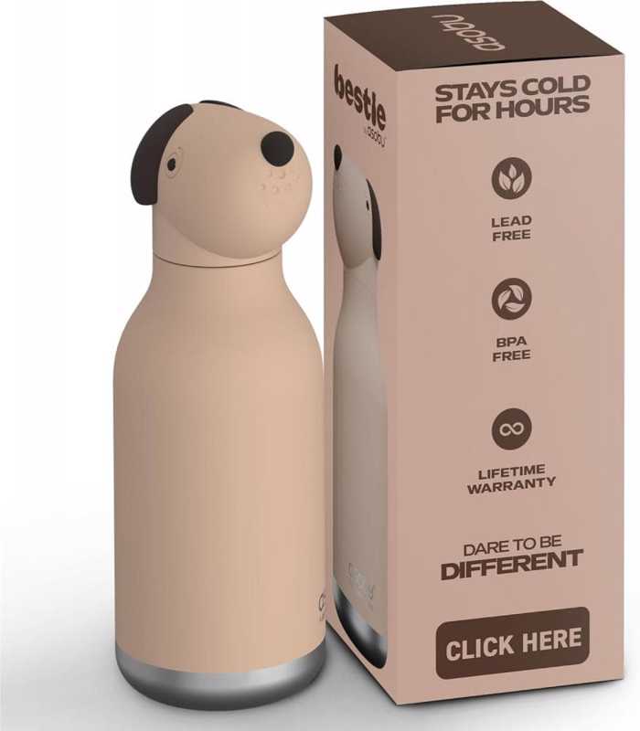 MPOuKALI ThERMOS ASOBU 460ml BESTIES BROWN DOG