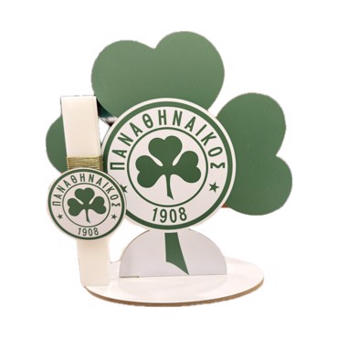 WOODENSTYLE ΛΑΜΠΑΔΑ ΠΛΑΚΕ ΜΕ ΔΙΑΚΟΣΜΗΤΙΚΟ ΣΕ ΞΥΛΙΝΗ ΒΑΣΗ- ΠΑΝΑΘΗΝΑΙΚΟΣ