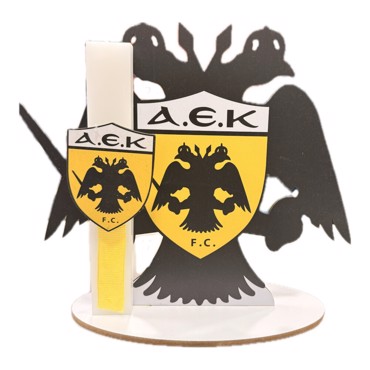 WOODENSTYLE ΛΑΜΠΑΔΑ ΠΛΑΚΕ ΜΕ ΔΙΑΚΟΣΜΗΤΙΚΟ ΣΕ ΞΥΛΙΝΗ ΒΑΣΗ- ΑΕΚ