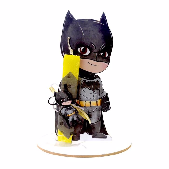 WOODENSTYLE LAMPADA PLAKE ME DIAKOSMITIKO SE XuLINI BASI- BATMAN