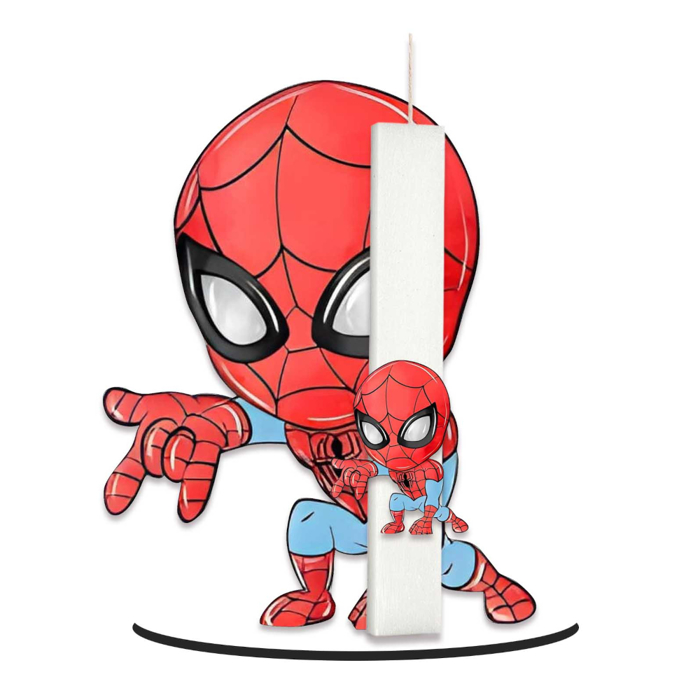 WOODENSTYLE LAMPADA PLAKE ME DIAKOSMITIKO SE XuLINI BASI- SPIDERMAN