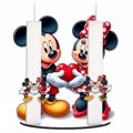 WOODENSTYLE LAMPADA PLAKE ME DIAKOSMITIKO SE XuLINI BASI- MICKEY & MINNIE